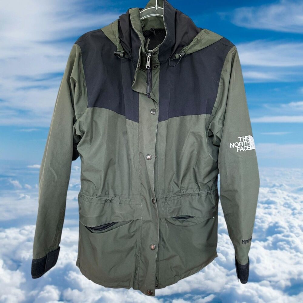 Vintage The North Face Women's Jacket Hydroseal Small Green Black Waterproof